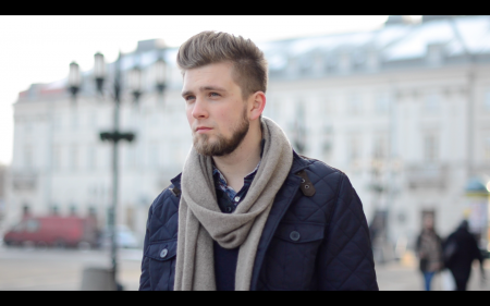 Granatowa pikowana kurtka