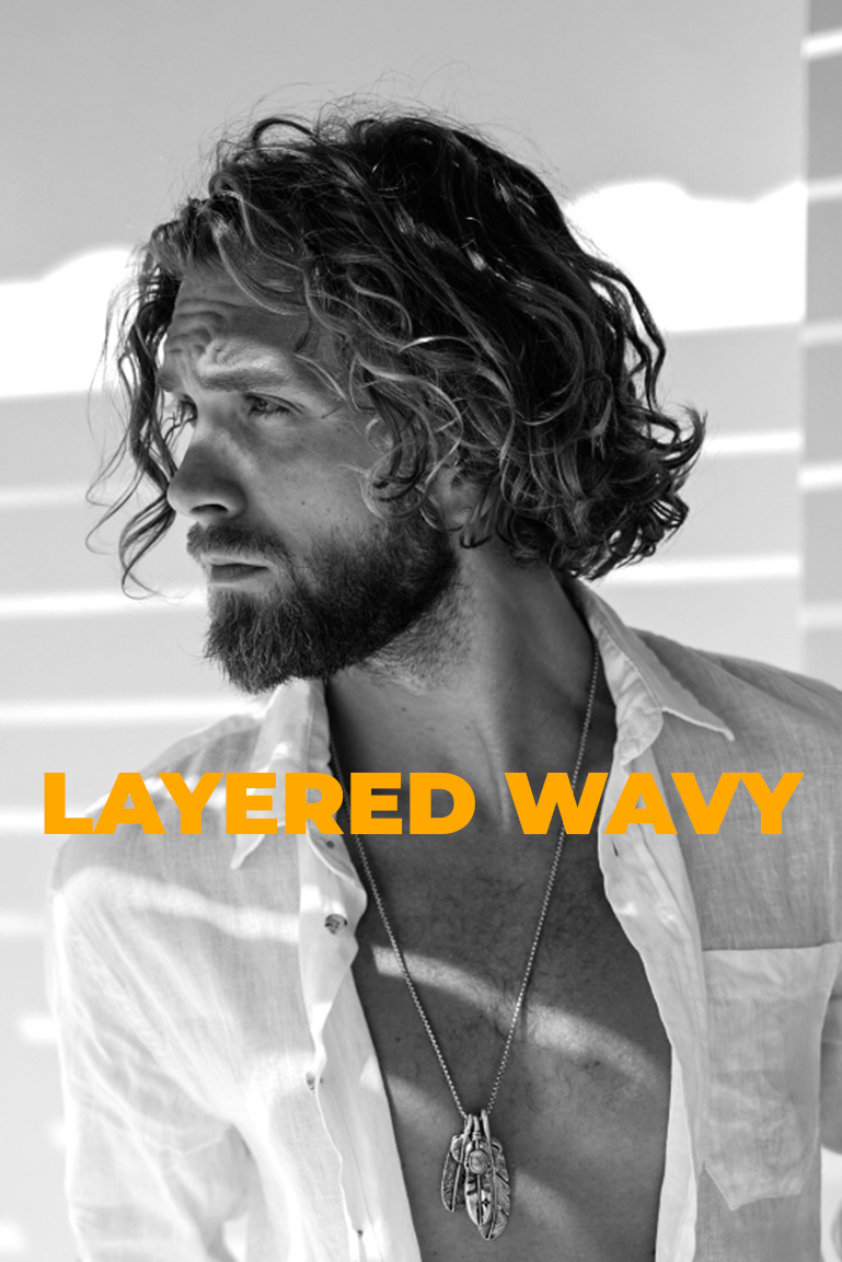 LAYERED WAVY HAIRSTYLE MEN