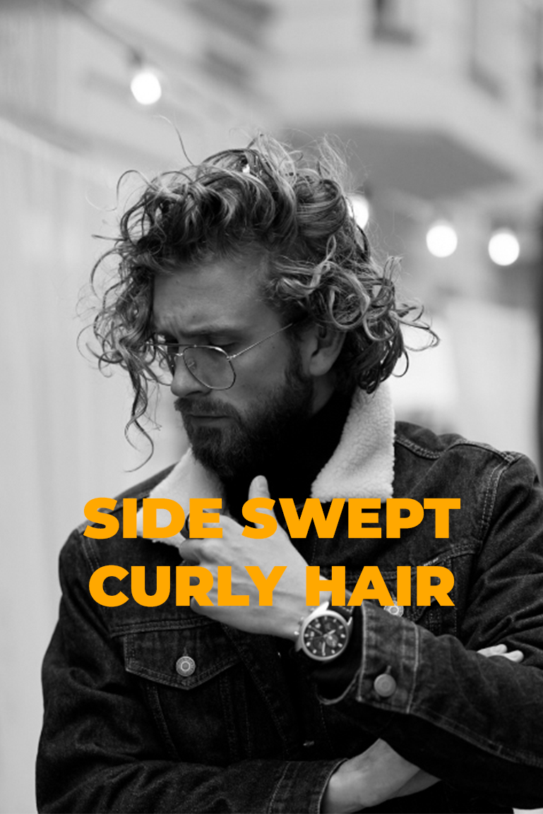 SIDE SWEPT HAIRSTYLE CURLY HAIR